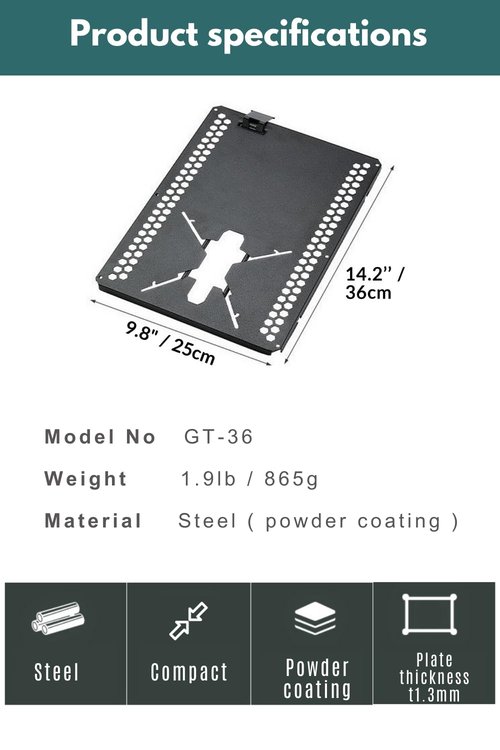 camping moon IGT Table ST-310 ST-340 Connecting Board Field Rack Grill Table Top Plate GT-36