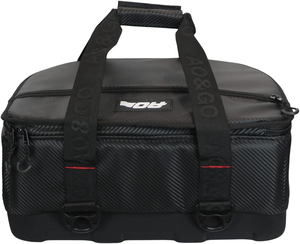 AO Coolers Stow 'n Go Canvas Soft-Sided Cooler, Low Profile and Leak Proof, Insulated for 24-Hour Cold, Black, 38-Can