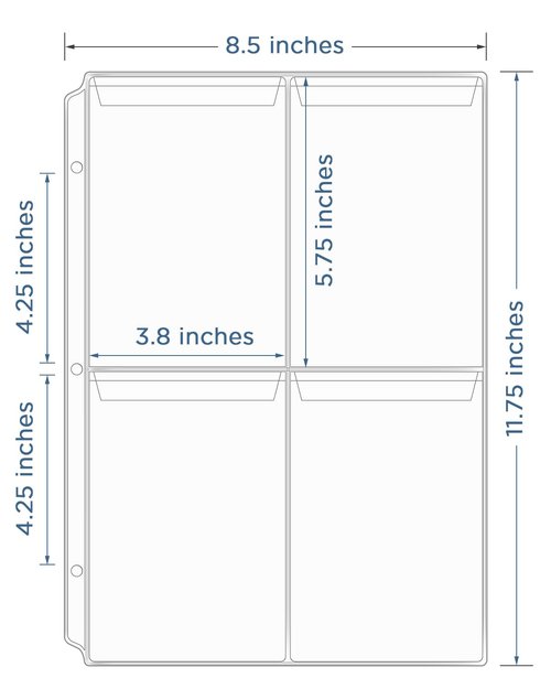 CollectHall Graded Card Sleeves, PSA Graded Card Slab Binder Pages for Storage & Display, Compatible with PSA, BGS, CGC Graded Sports Cards and One-Touch Magnetic Card Holders- 12 Pages