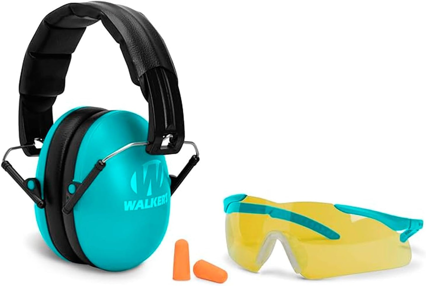 Walker's Youth & Women's Shooting Low Profile Folding Padded Headband Adjustable Hearing Protection Earmuffs