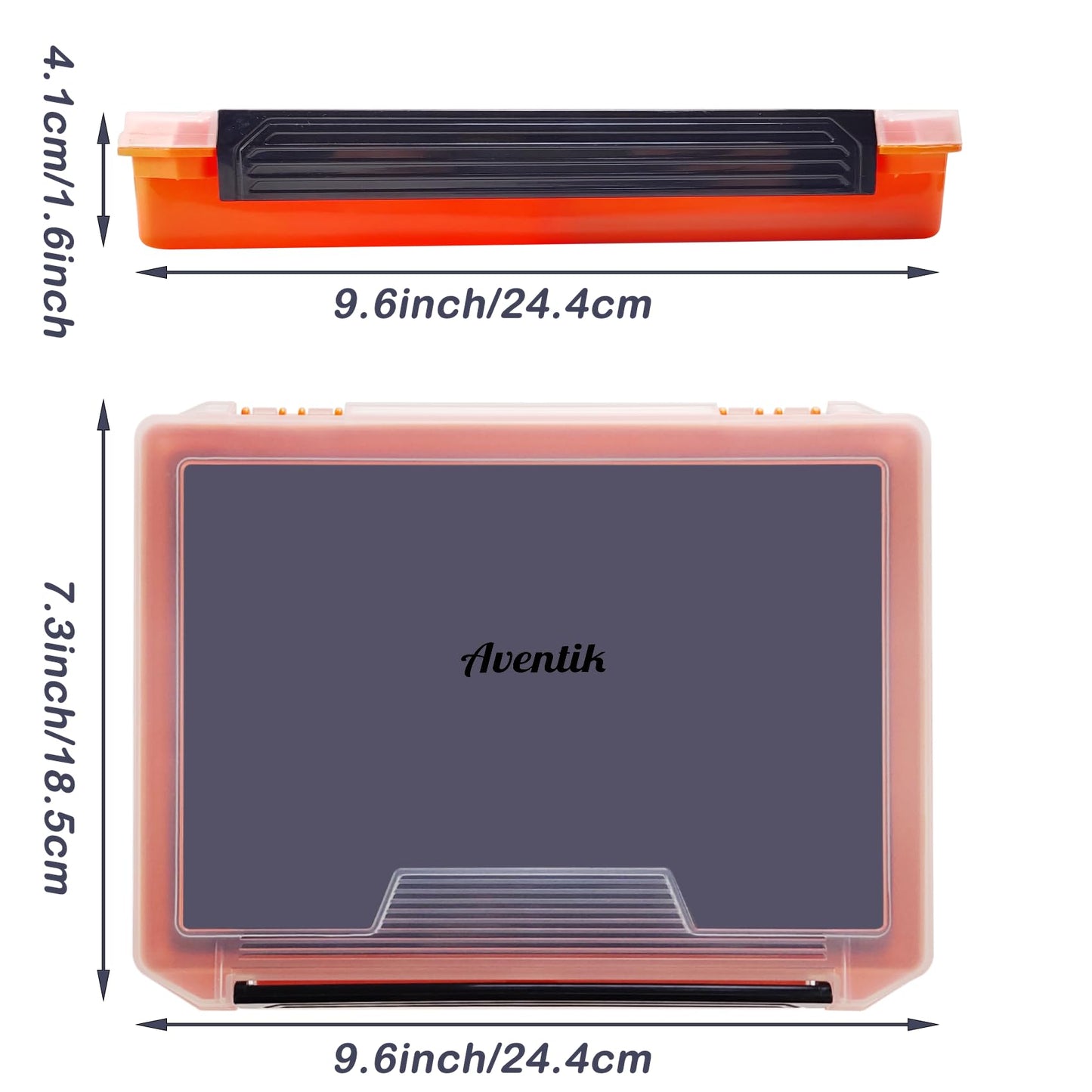 Aventik Fishing Tackle Box Slit Foam Case Jig Box Head Hooks Spinners Spoons Storage Tackle Tray (Orange-3501lure box)