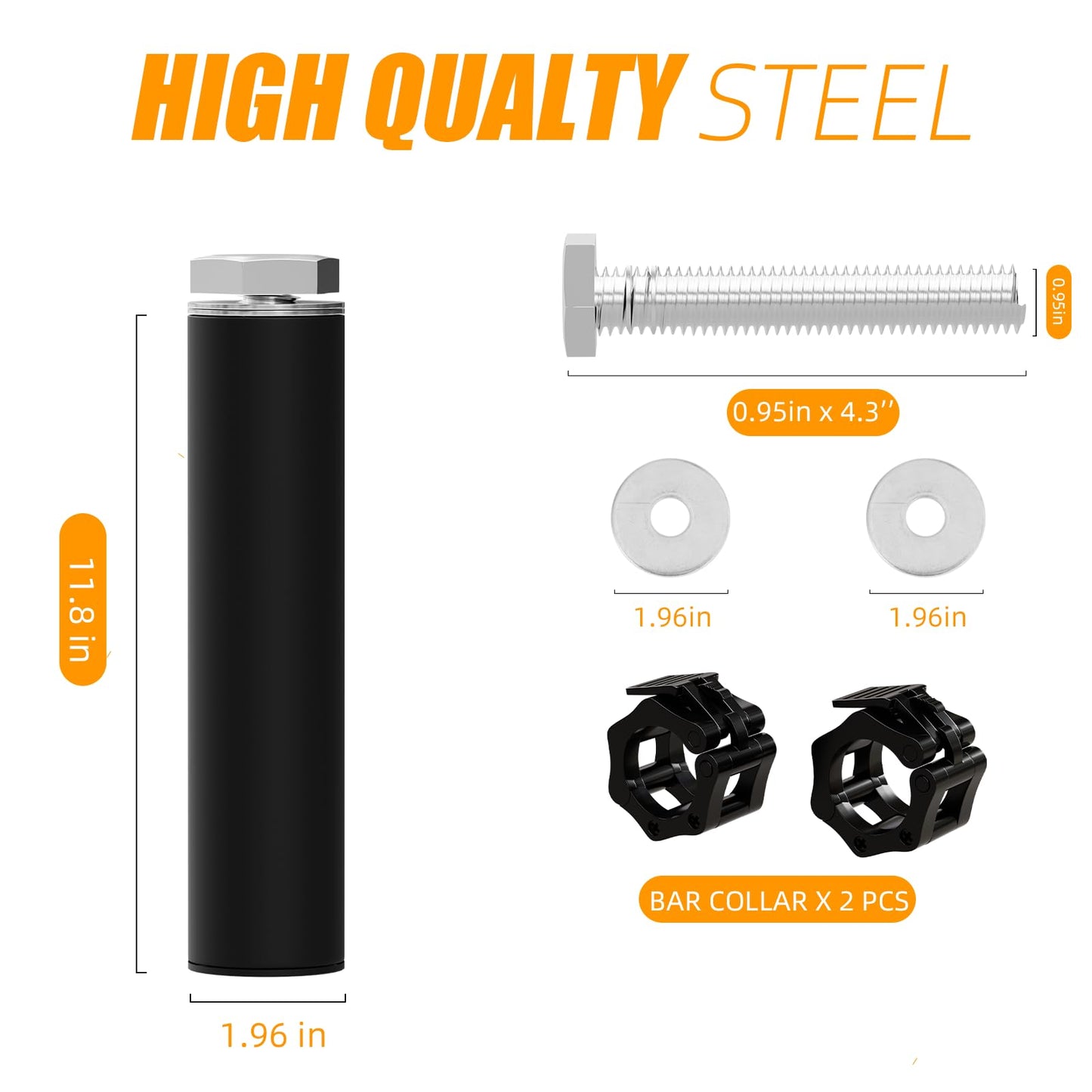 EVERYMATE Weight Plate Holder Power Rack Attachment 2 Inch Olympic Plate Storage Power Squat Rack Holder Weight Plates for 2x2 3x3 2x3 Power Cage Accessories(1" Hole) Weight Plate Rack