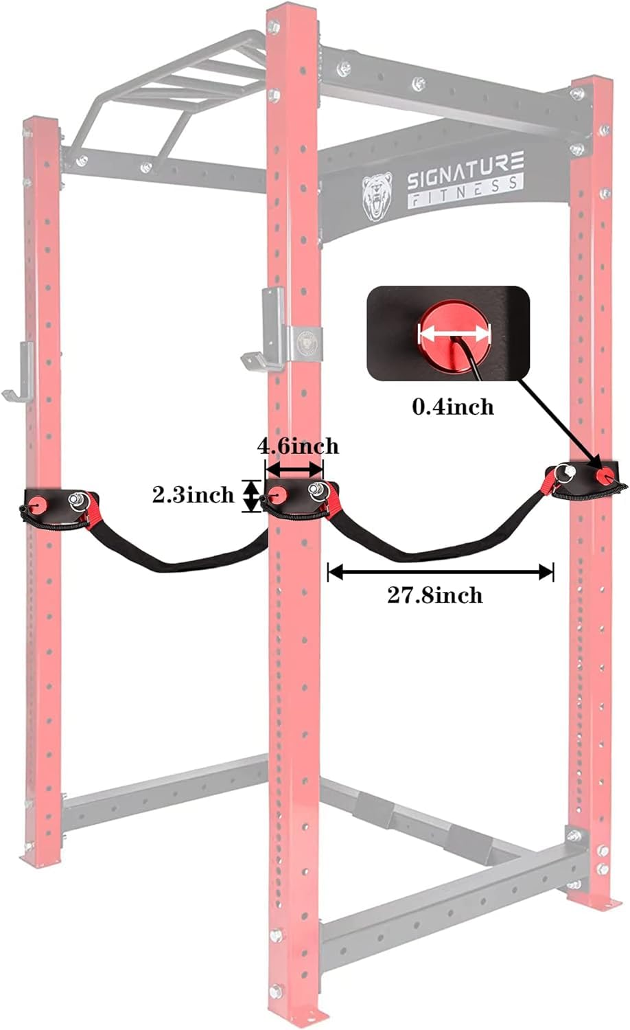 Fitvids 3” x 3” Power Cage Squat Rack Accessories, Safety Straps