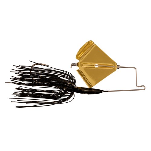 Buckeye Lures Buzzerk Fishing Buzzbait - Head-Knocking Design for Explosive Strikes Skirts & Forage-Mimicking Colors - 3/8 oz, Black w/Gold Blade