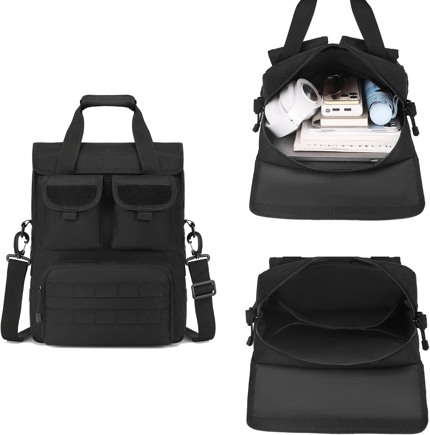 ArcEnCiel 12.9-14 Inch Laptop Tactical Messenger Bag Men MOLLE Sling Pack Briefcase Gear Handbags Utility Carry Satchel