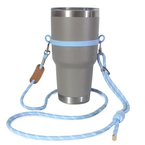 Single Handed Strong Crossbody Water Bottle Holder with Strap. Compatible with Stanley Tumbler, Simple Modern. Universal Water Bottle Carrier with Strap, Lightweight Water Bottle Sling Carrier