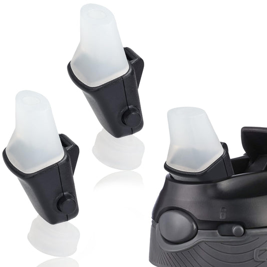 FWUNYVN 2Pcs Replacement Spout Parts for Contigo Aubrey Kids Water Bottle, Toddler Cups Lid Accessories for Contigo, Replacement Nozzles for Kids Cups with Straws and Lids，Black(Bottle not Include)