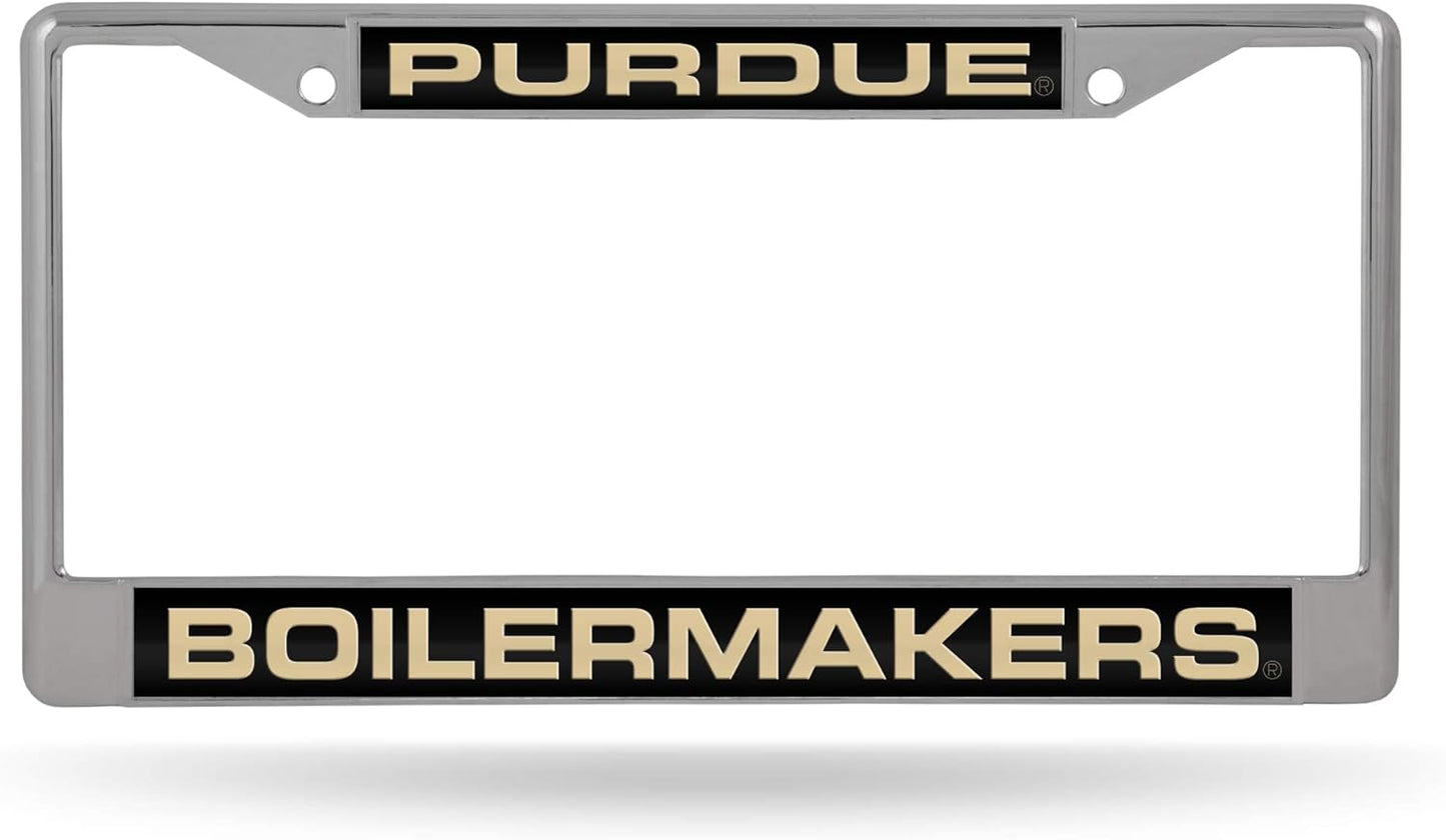 Rico Industries NCAA Unisex-Adult Laser Cut Inlaid Standard Chrome License Plate Frame