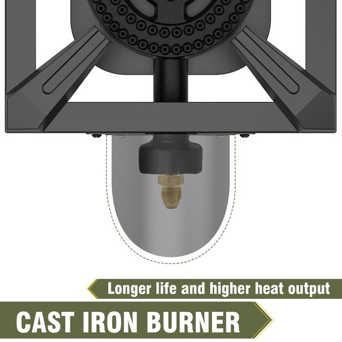 BESTFIRE Propane Burner,100,000 BTUs High Pressure Single Propane Stove with 4.1ft Adjustable Hose with Regulator,Gas Stove for Outdoor Cooking, Turkey Fry, Seafood Boil