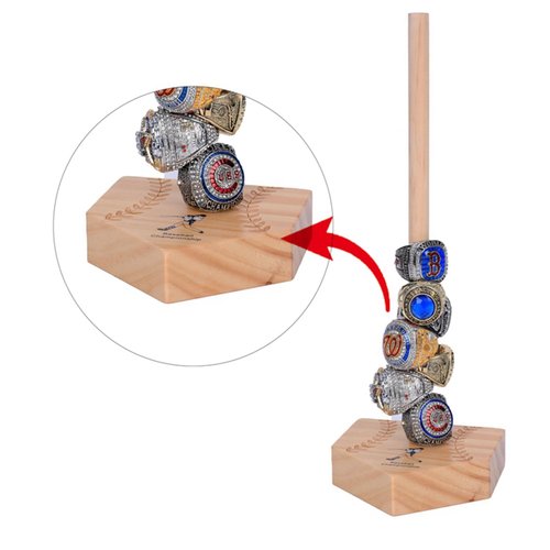 VEHONG Wooden Champion Ring Stand, Ring Storage Stand, Ring Display Stand, Championship Honor Collection Stand, for Sports Enthusiasts