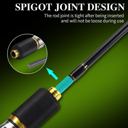 Sougayilang Slow Pitch Jigging Rod, 40 Ton Carbon Fiber Blank, 2-Piece Casting Rod for Snapper, Grouper ，Tuna，Hairtail and Spanish Mackerel