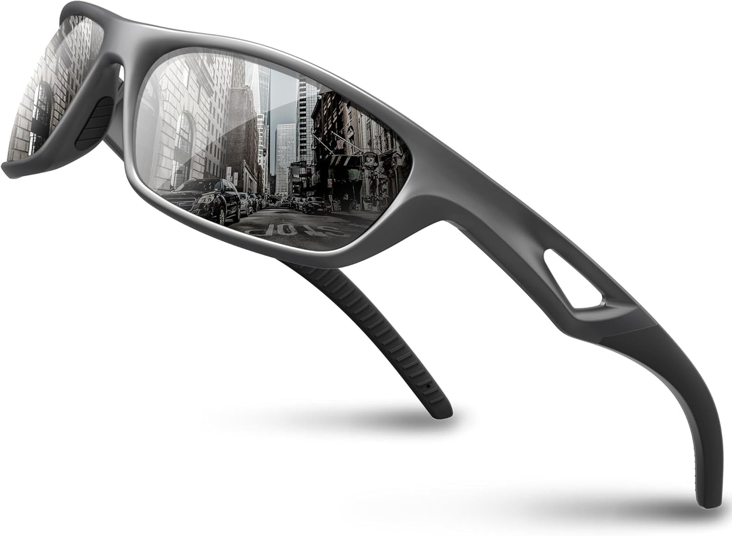 RIVBOS Polarized Sports Sunglasses Driving Sun Glasses Shades for Men Women Tr90 Frame for Cycling Fishing Running RB831