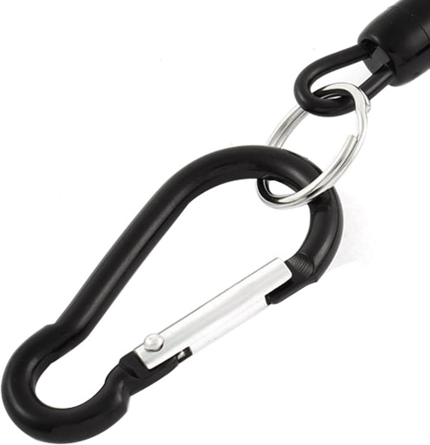 uxcell Carabiner Hook Coil Lanyard Spring Key Chain w Lobster Clasp