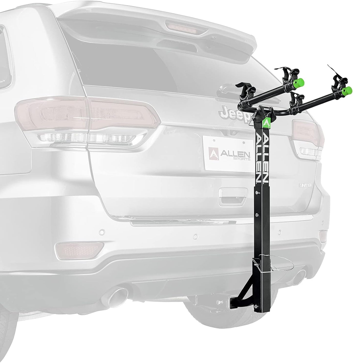 Allen Sports Deluxe 2-Bike Hitch Mount Rack - Heavy-Duty Silver/Black (Model 522RR)