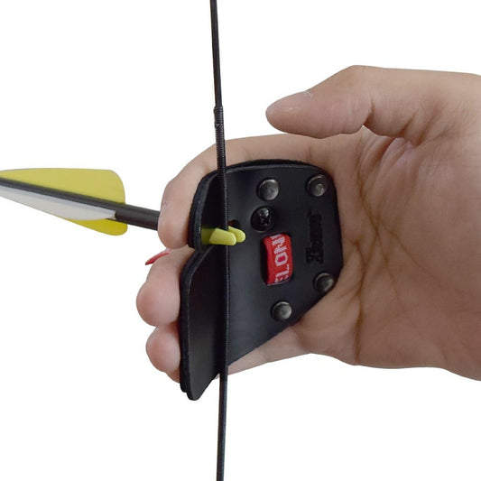 Archery Finger Tab Shooting Tabs Finger Saver Protect Guard Cow Leather for Recurve Bow Right Handed