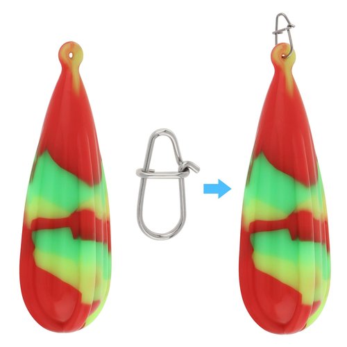 Conskyee Fishing Practice Plugs, 6Pcs Luminous Silicone Bait Casting Plug, Kids Training Lure, Fishing Sinker Weight Molds for Improving Casting Skills, 1/9oz, 1/5oz, 2/7oz, 3/8oz, 1/2oz, 3/5oz