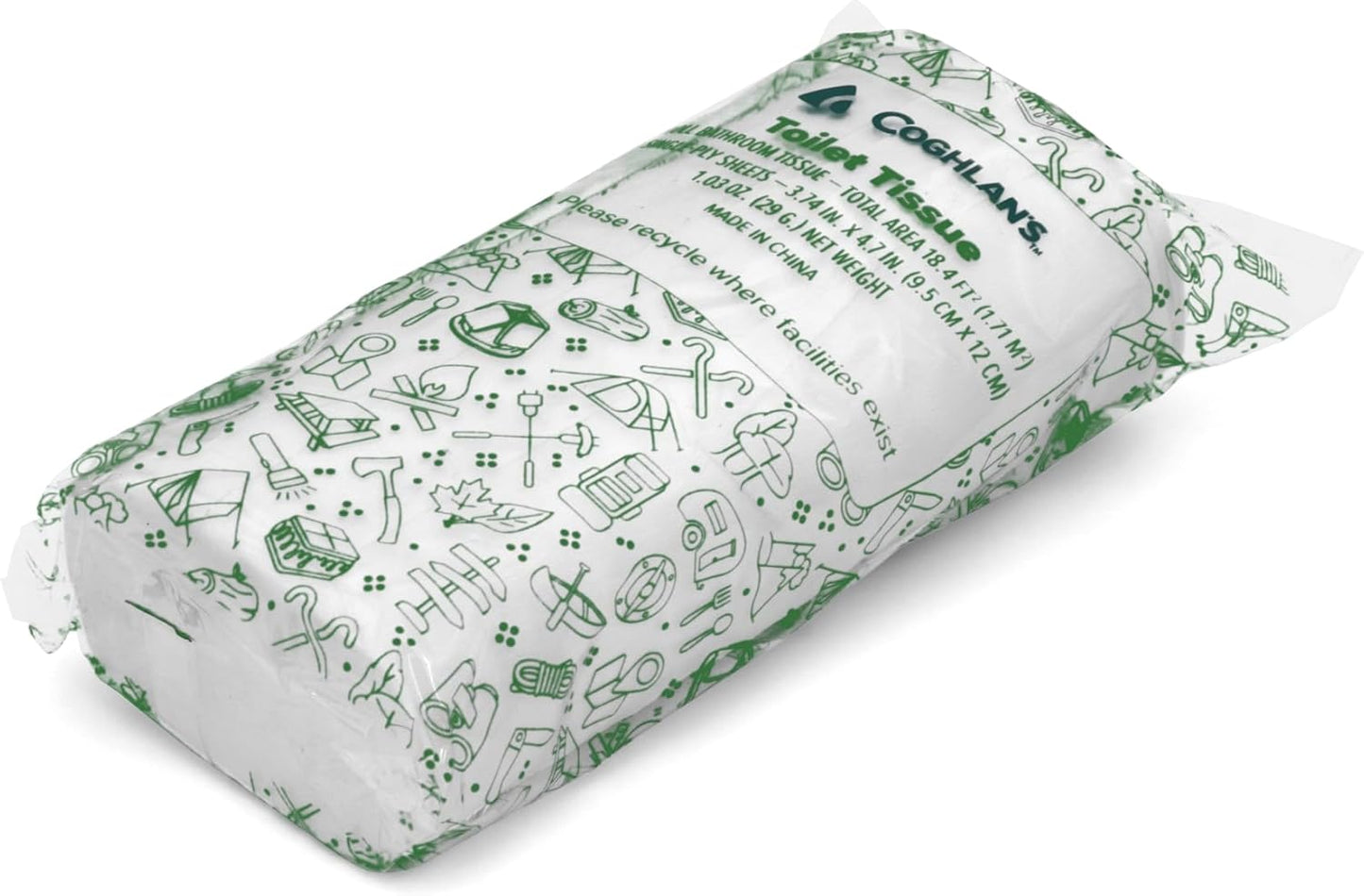 Coghlan's Coreless Portable Toilet Tissue - Biodegradable, Compact and Soft, Ideal for Camping, Hiking, Travel, and Outdoor Activities, 2-Pack