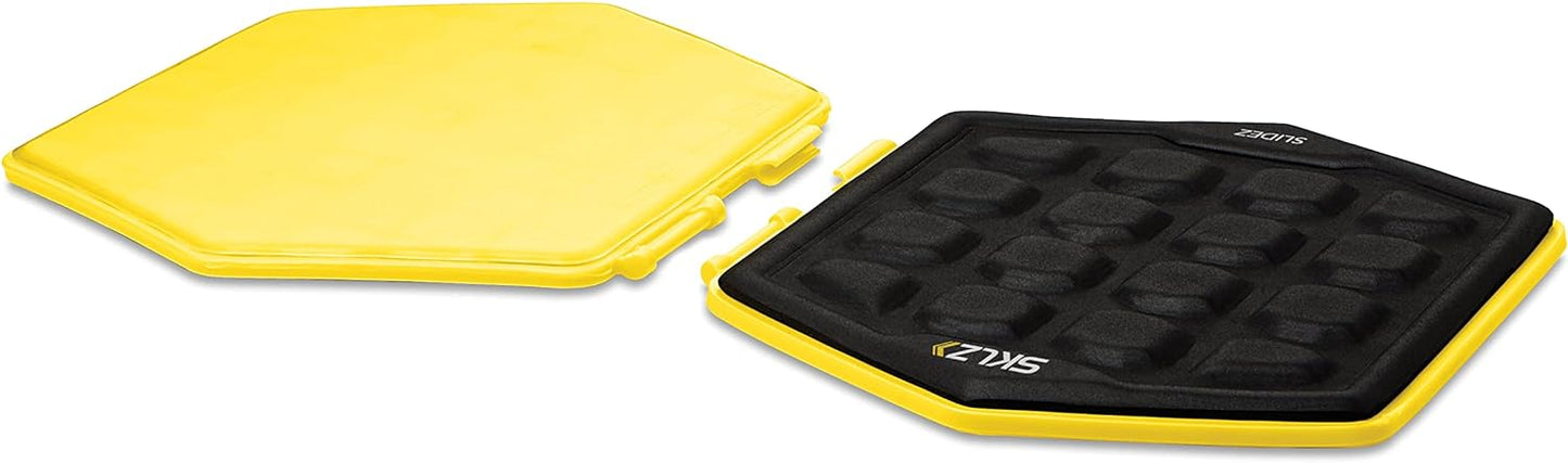 SKLZ Dual-Sided Exercise Glider Discs for Core Stability - Hands & Feet, Yellow