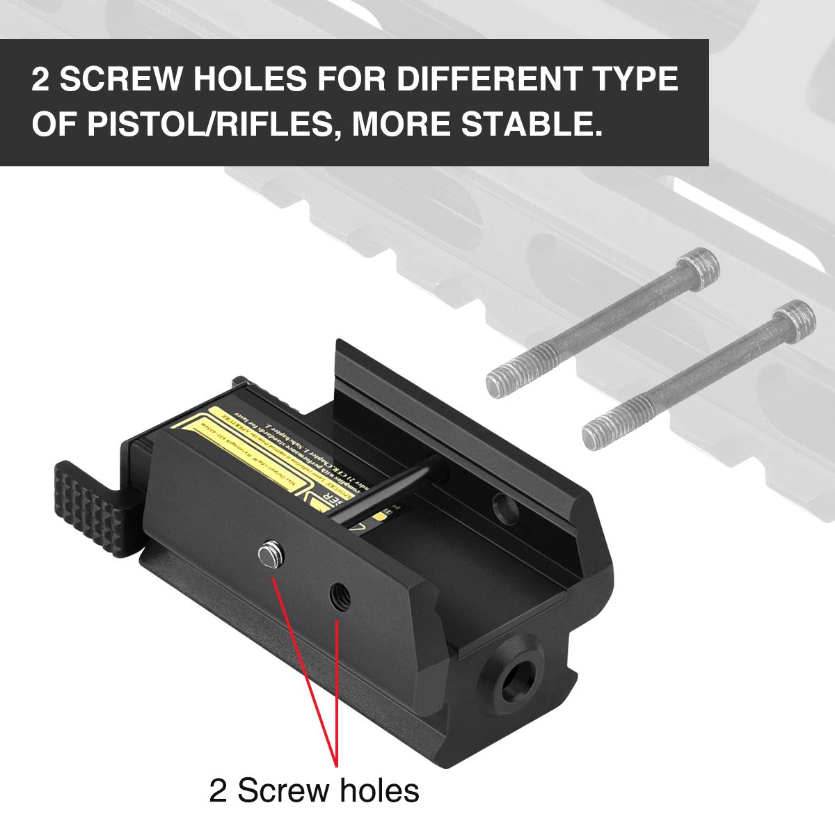 EZshoot Red Laser Sight Compatible with 20mm Standard Picatinny Rail for Pistol Handgun Gun Rifle