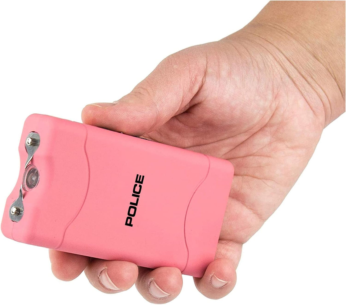 POLICE Stun Gun for Self Defense 800 – High Voltage Mini Rechargeable with LED Flashlight, Compact & Heavy Duty – Personal Security for Women – Pink