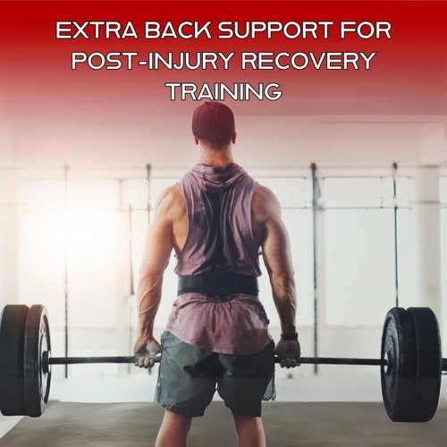 Dark Iron Fitness MED Self-Locking Weight Lifting Belt for Powerlifting, Squats, Premium Gym Core & Back Support, Weightlifting Training Equipment