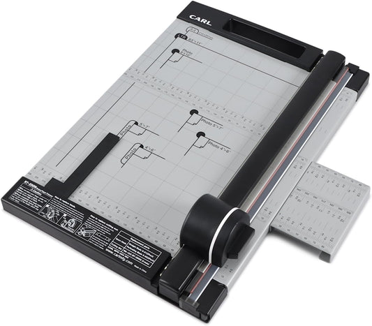 CARL, Professional Rotary Paper Trimmer 15-inch, 15 Sheet Cutting Capacity, Black and Silver