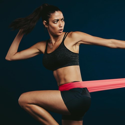PATIKIL Resistance Loop Exercise Bands, 12" Stretch Bands for Working Out 10 Pack Fitness Elastic Workout Bands with Carry Bag for Home Gym Physical Fitness Yoga, Yellow (30x5x0.07cm)