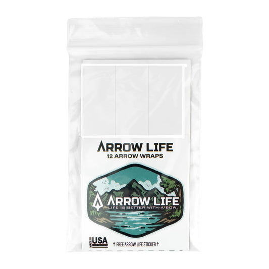Arrow Life 4" Arrow Wraps 12 Pack White 1" Width