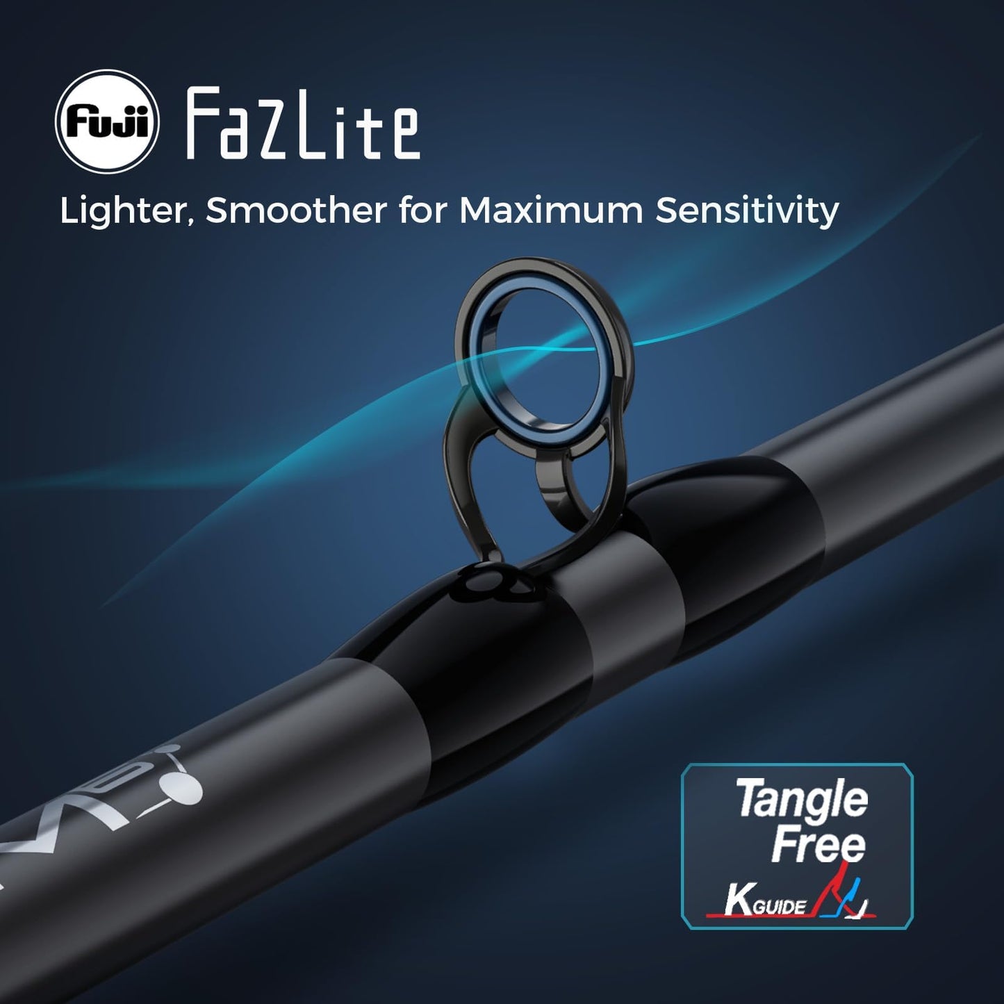 KastKing Verus Performance Spinning & Casting Fishing Rod with Extra Tip, Lightweight KastFlex IM6 Graphite, FazLite Rings Guides, EVA Grip, PTS Power Transition System, Cast, 6'6", M