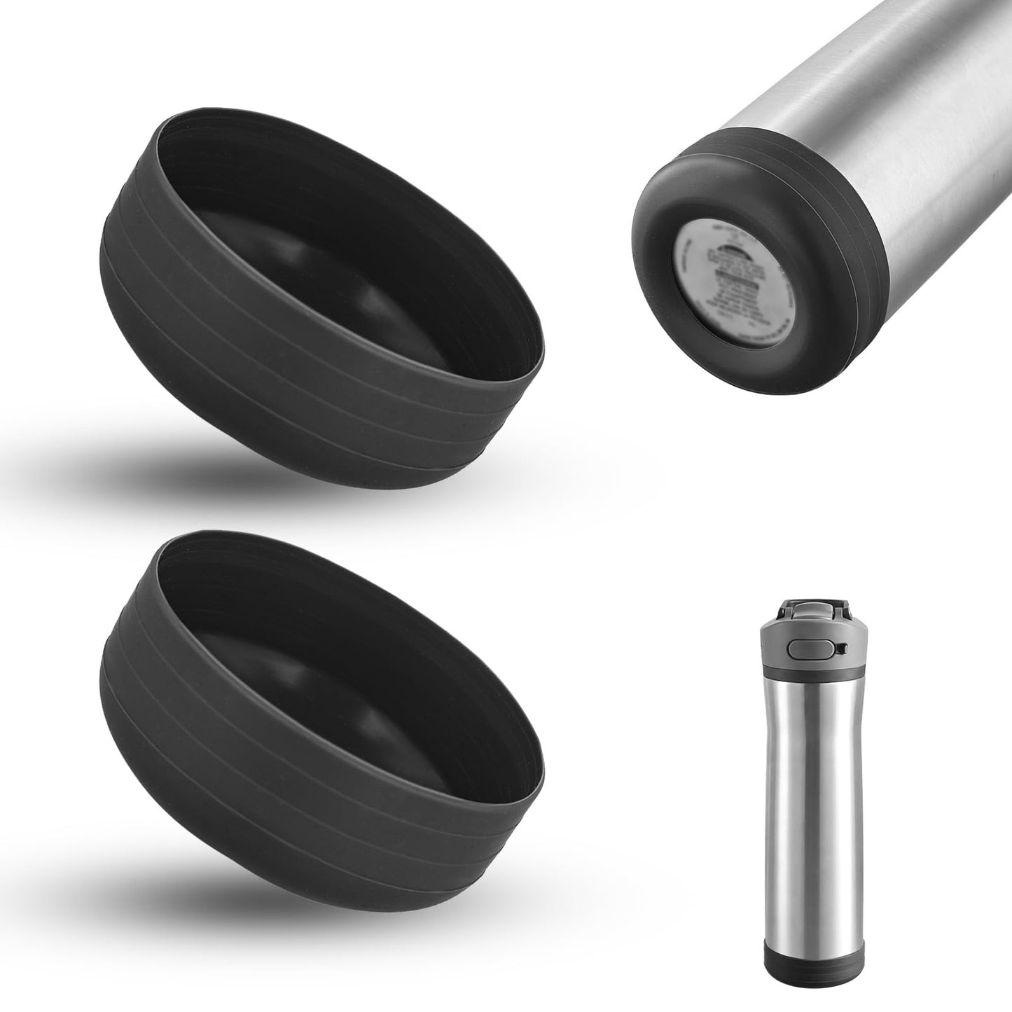 2pcs Silicone Water Bottle Boot for Contigo Ashland Chill 24oz, Protective Water Bottle Bottom Sleeve for Bottle Protection Accessories