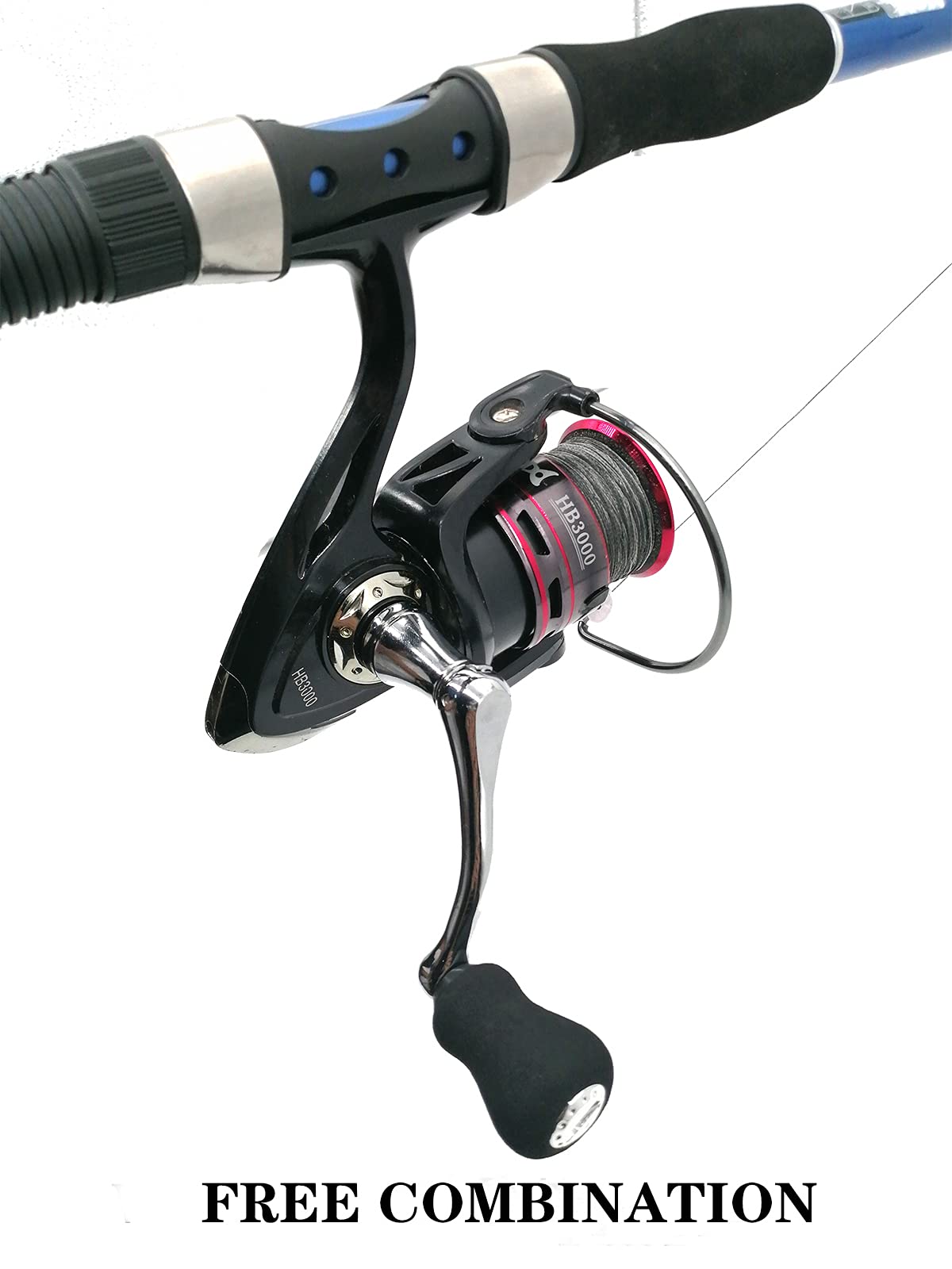 Tgpiao Fishing Spinning Reel Handle, All-Metal, with The Grip EVA for Spinning Reels Replacement Grip Parts,2 Pack, Silver, Medium Large