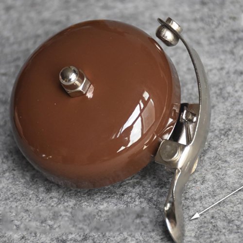 BBxunsless Bicycle Retro Dial Bell Aluminum Silver Coffee Brown 5.5 cm