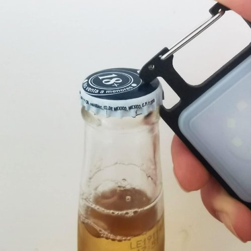 MMXIANG Cob Keychain Work Light, 4 Mode Emergency Light with Magnet Base, Bracket, Bottle Opener - 3 Pack