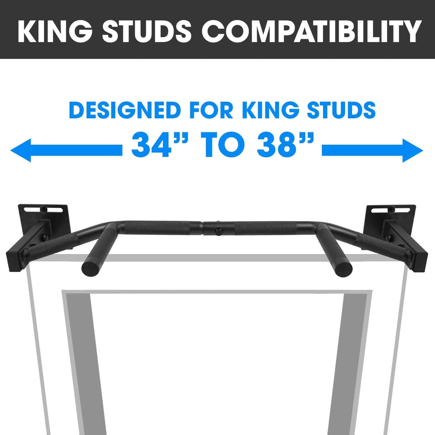 Wall Mounted Pull Up Bar - Multifunctional Home Gym Strength Training Equipment