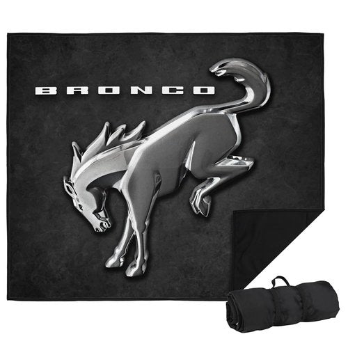 LOGOVISION Ford Picnic Outdoor Blanket, 50"x60" New Bronco Headlights, Foldable Blanket for Picnic, Beach, Camping, Park, Tailgate