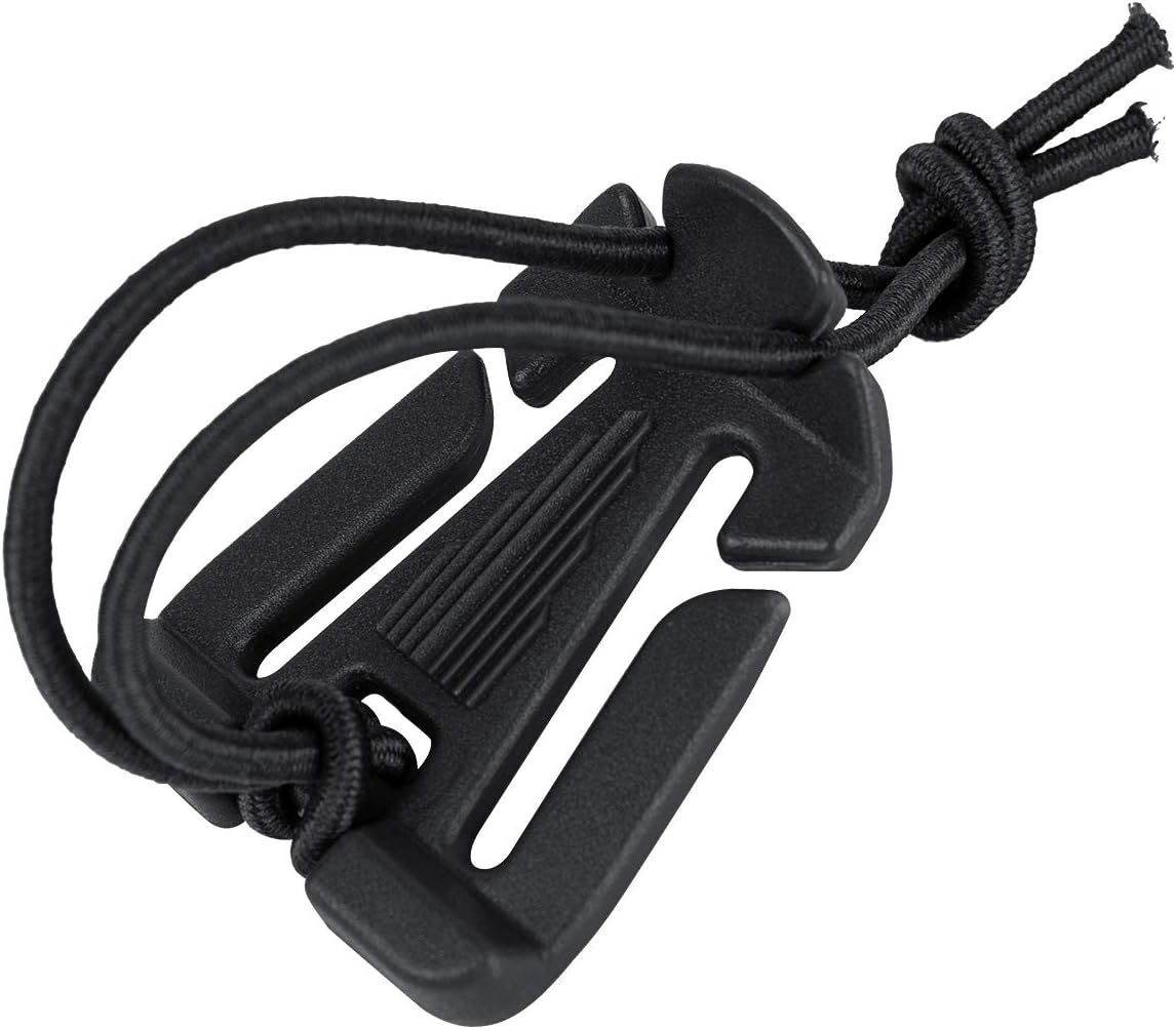 IronSeals 10 Pack Triangle Shape Tactical Gear Clip Backpack Webbing Attachments for 1 inch Molle Webbing