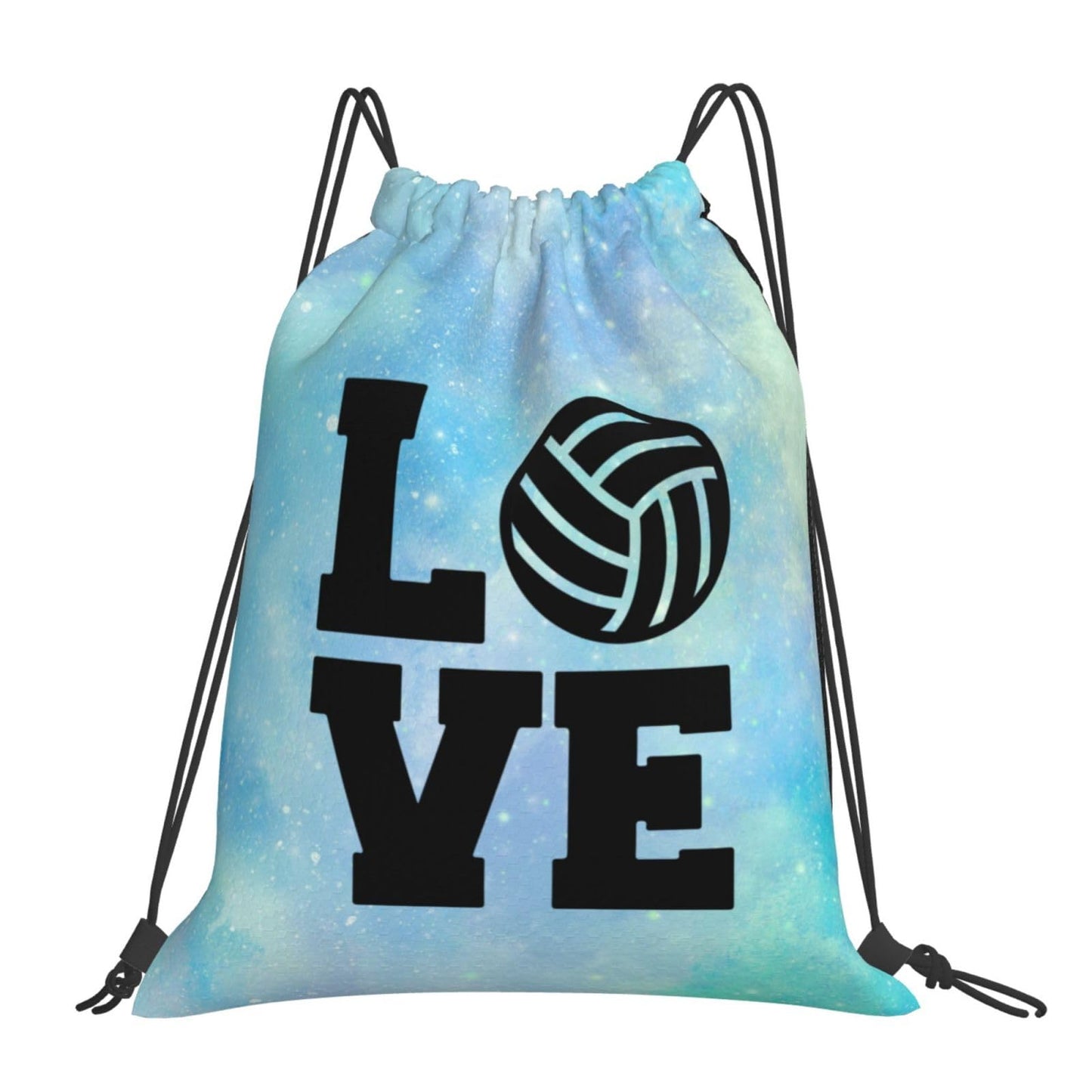 AIMASTZ Love Volleyball Unisex Drawstring Backpack Bag Sport Gym Swim Travel Sackpack