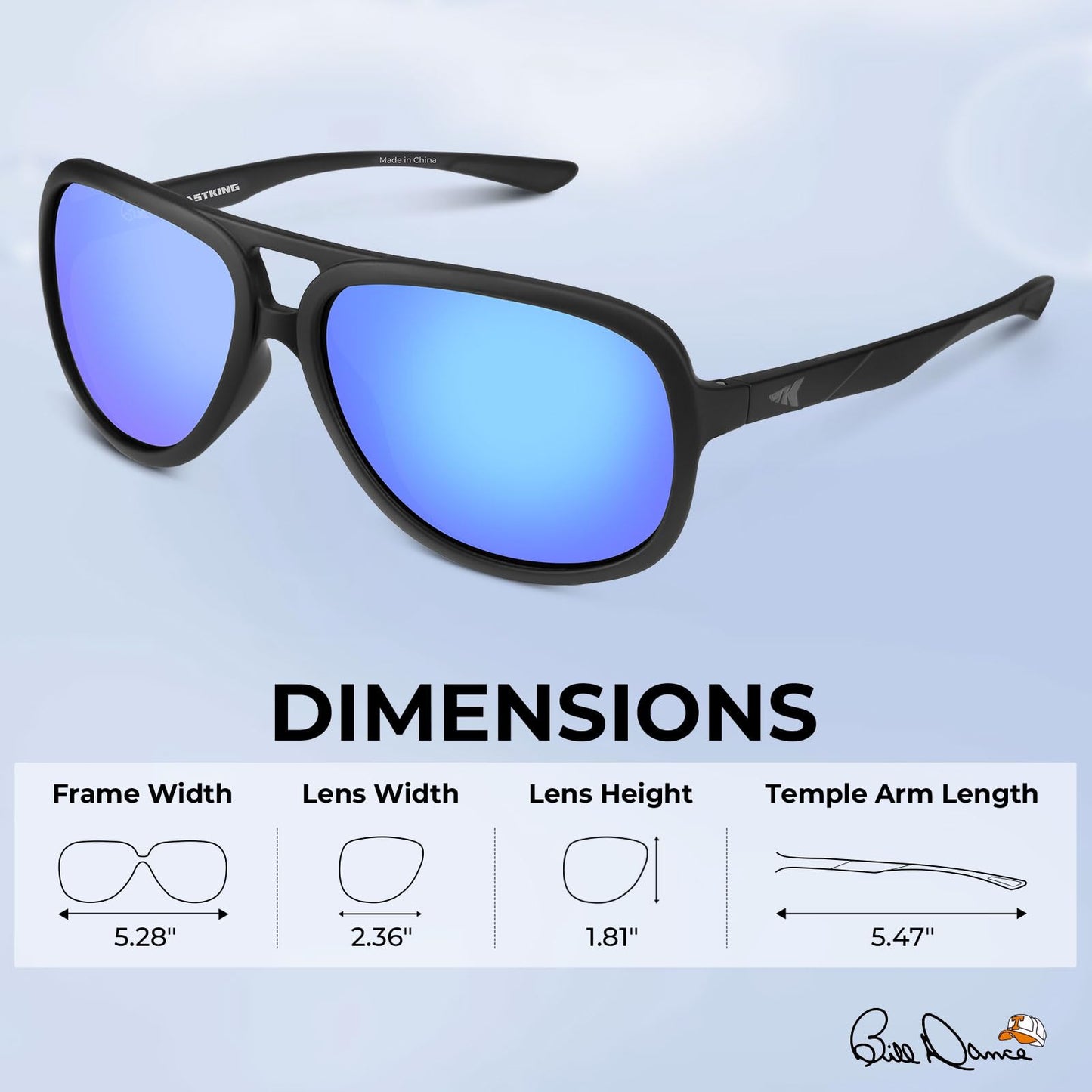 KastKing Bill Dance Polarized Sport Fishing Sunglasses for Men and Women, Ideal for Driving Cycling and Running,UV Protection