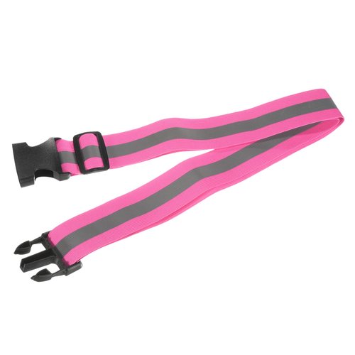 M METERXITY Reflective Belt Bands - High Visibility Safety Reflector Tape Gear, Apply to Cycling Running Night Walking(24x1.6 Inch, Pink)