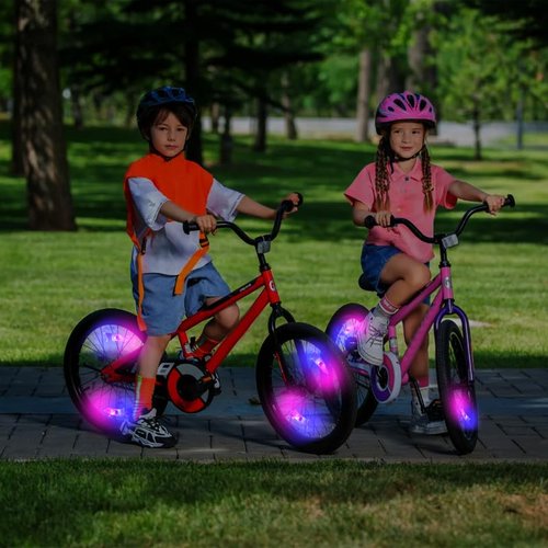 Bicycle Spoke Lights, LED Reflector Lights for Bikes, Adjustable Brightness Mode Light, Waterproof Night Cycling Spoke Light, Green, Yellow, Pink, Colorful, Blue, etc.