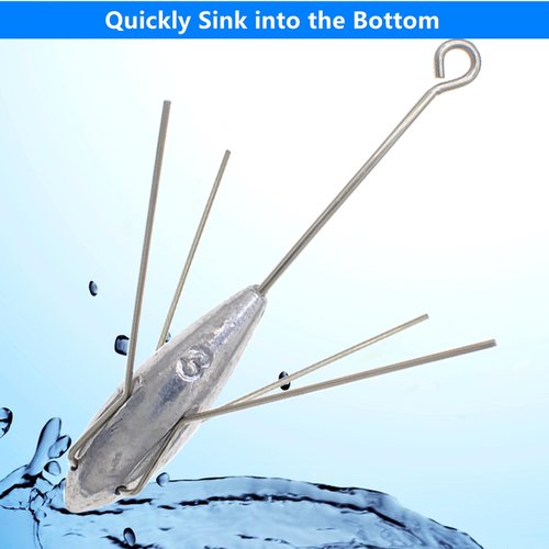 Zsrivk 5 Pack Sputnik Sinker Fishing Weights Lead Long Tail Fishing Equipment Saltwater Surf Weights Lead Water Catfish Beach Casting Spider Sinker(4)