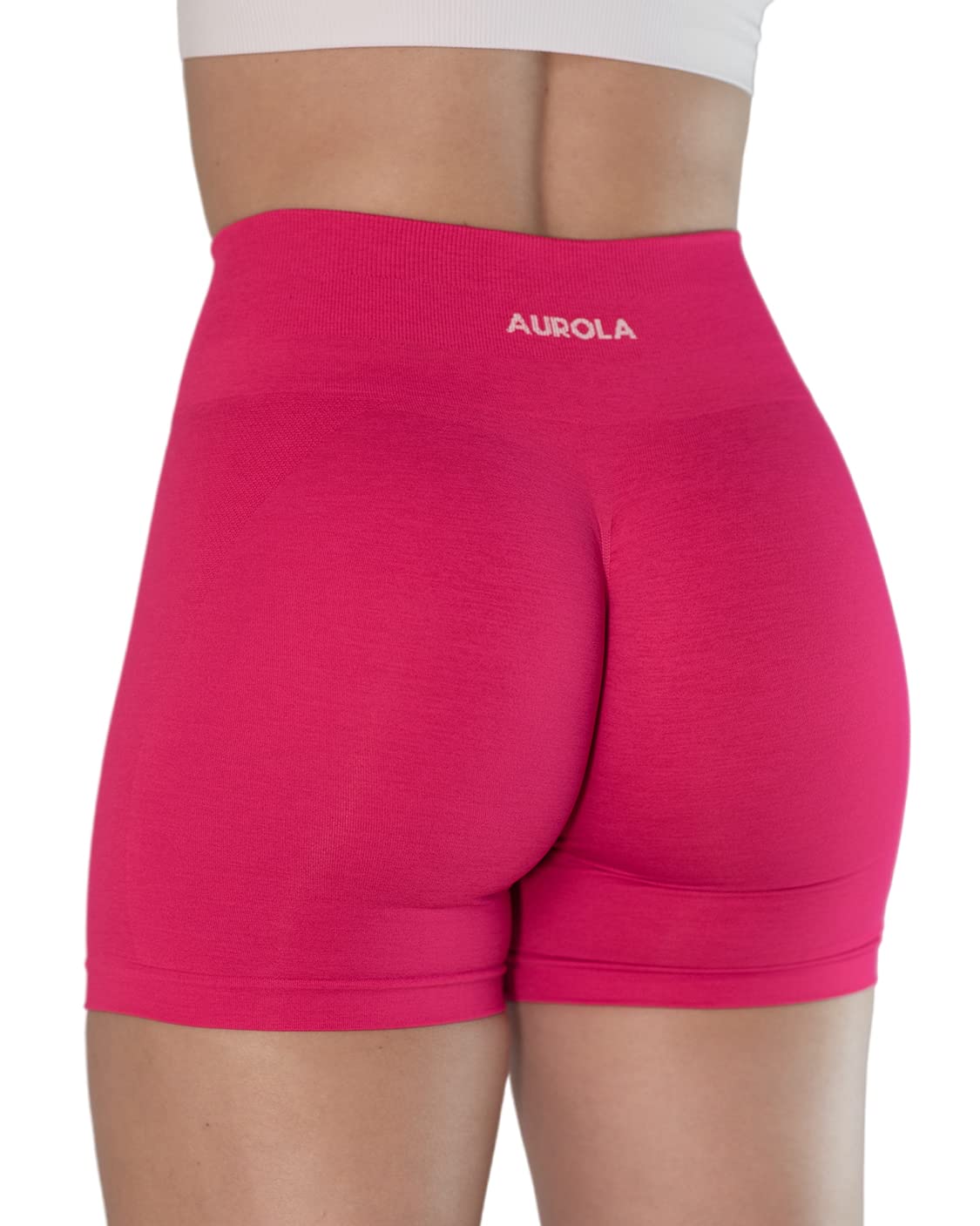 AUROLA Intensify V2.0 Women's Workout Shorts Athletic Running Shorts, Seamless High Waist Sport Gym Yoga Shorts 3.6 Pink