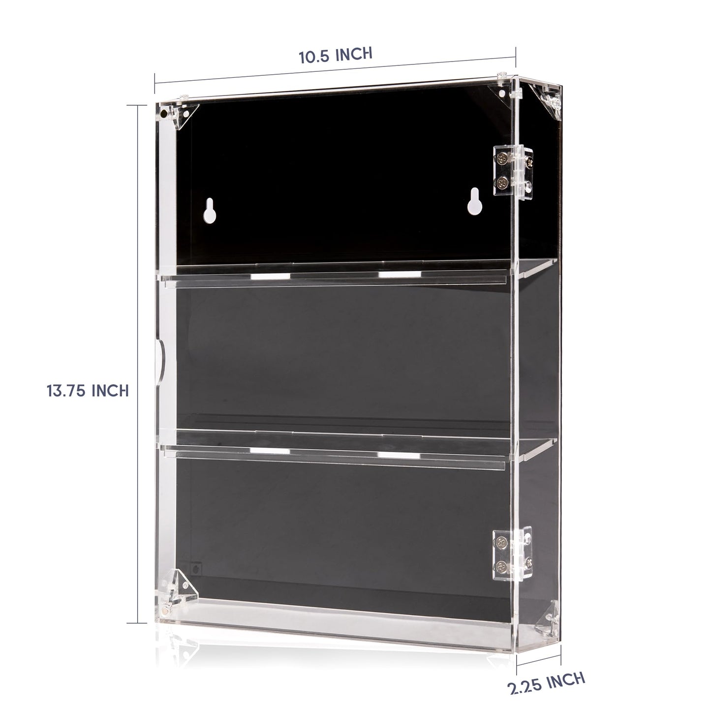 GENMOUS Card Display Case - Acrylic Sports Baseball Card Display Frame Wall Mount with UV Protection Clear View - Trading Card Display Case with Magnetic Door for Football Basketball Hockey,Vertical