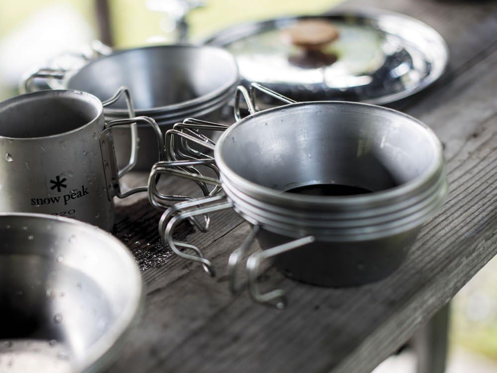 Snow Peak’s Titanium Sierra Cup, E-104, Japanese Titanium, Lifetime Product Guarantee, Lightweight, Compact for Camping or Backpacking