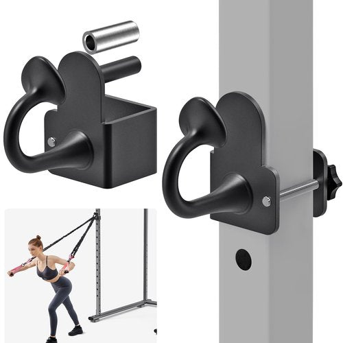 Lifeswell Resistance Band Anchors, Rack Attachment for 2"x2" Power Rack with 1" or 5/8" Hole, Adjustable Multi Point Workout Hook for Strength Training, Fitness, Physical Therapy, 2 Pack