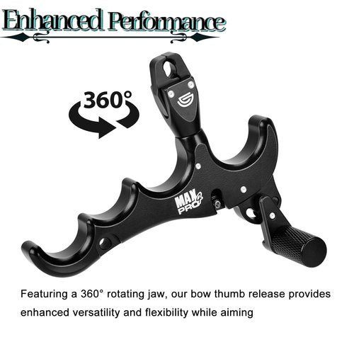 DD Bow Release Archery Release 360° Rotatable Thumb Release for Compound Bow