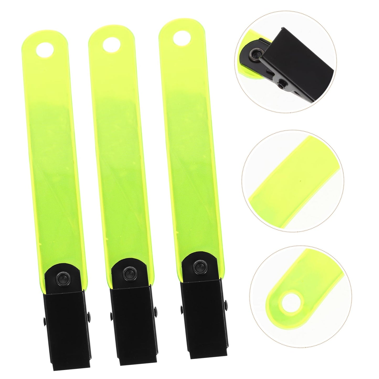 GOOHOCHY 12Pcs High Visibility Reflective Trail Markers Multi-Functional PVC Clips for Hunting Camping Night Running and Cycling Glow Clips for Enhanced Safety and Use