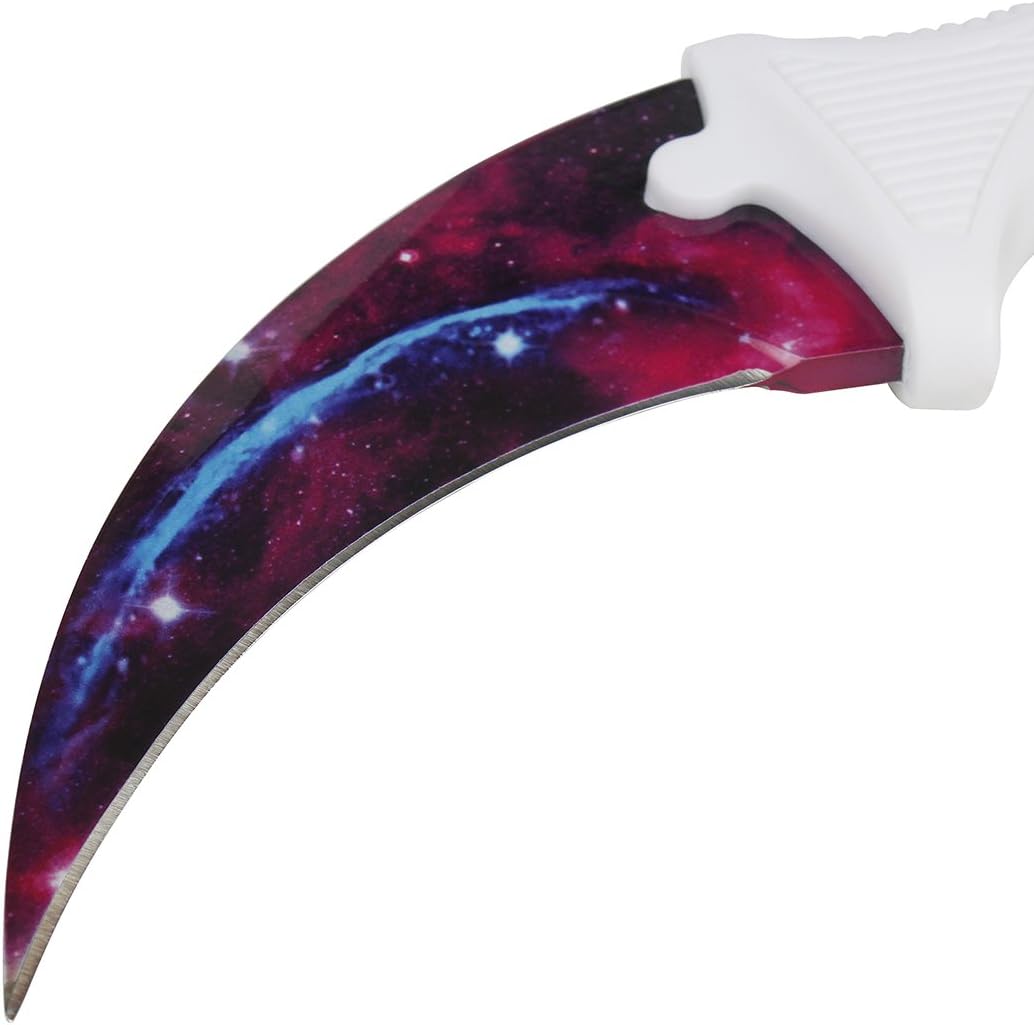 Andux Karambit Camping Hunting Tool with Cord ZD-01 (Purple-White)