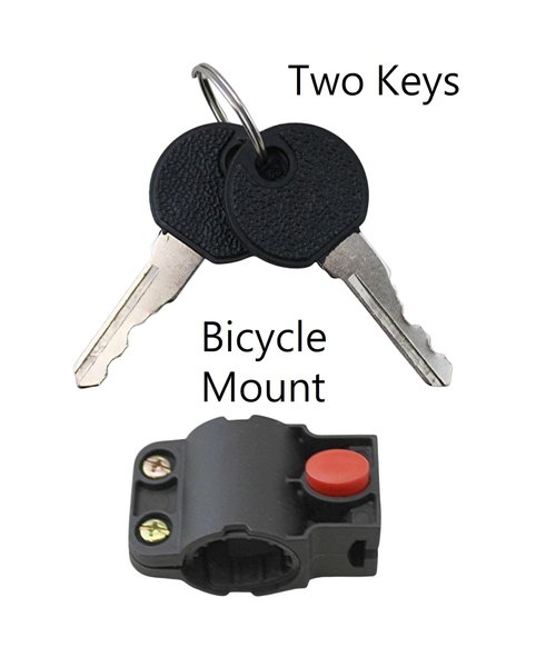 2-Pack Bicycle Locks with Keys and Mounting Brackets – 11.5mm x 47" Steel Security Cable for Bikes, Scooters & Outdoor Gear – Black PVC Coated