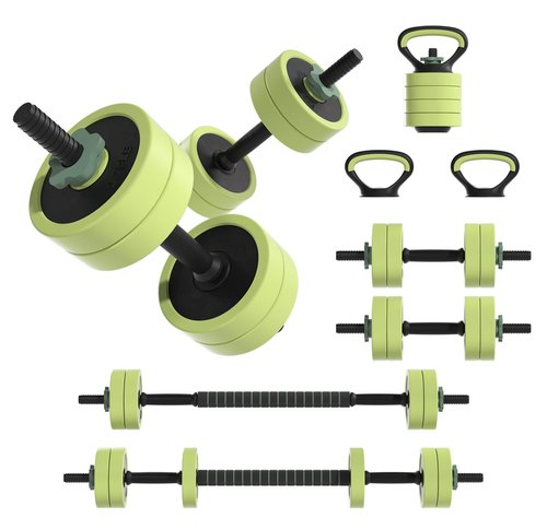 EOAT Adjustable Dumbbell Set 22/42/62LBS, 5-in-1 Free Weight Dumbbell Set Used as Dumbbell，Kettlebell,Barbell, Push-Up Stand,Weight Plate, Iron Sand Weights Set with Connector ,Fitness Exercises for Home Gym Suitable Men/Women